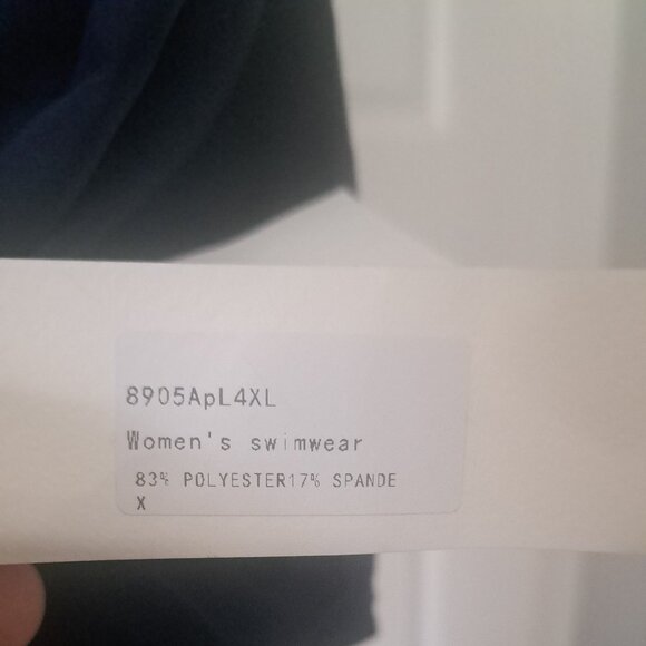 Ecupper One Piece Sleeves Plus Size Modest Tummy Control Swimsuit 4XL NWT - Picture 9 of 10